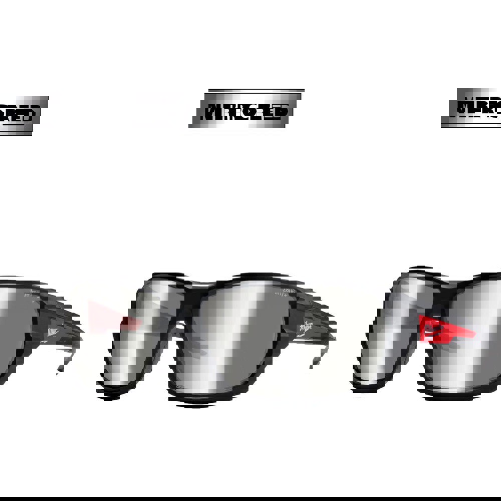 Safety Glasses; Type: Safety ; Frame Style: Full-Framed ; Lens Coating: Anti-Fog ; Frame Color: Black; Red ; Lens Color: Silver ; Lens Material: Polycarbonate